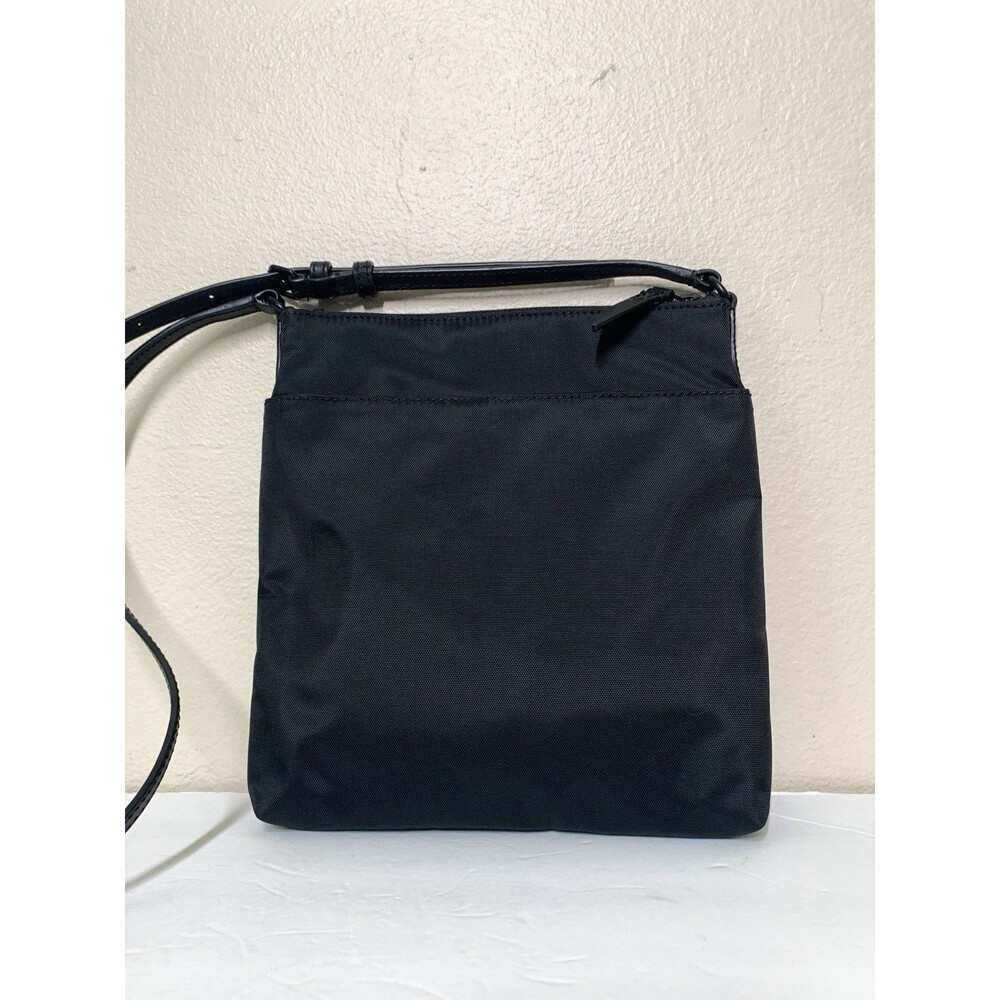 Frye Ivy Nylon Crossbody Bag Leather Logo Black on Black EUC - Picture 4 of 6